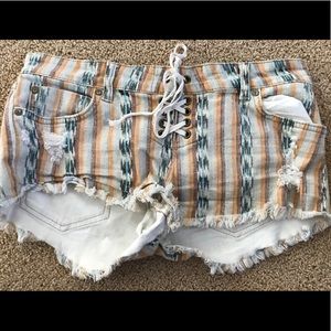 Billabong multicolored Jean Tie Shorts